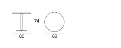 Darwin opklapbare ronde tafel - 2 sizes
