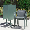 Set Darwin tafel 80x80 en Darwin armchair x4