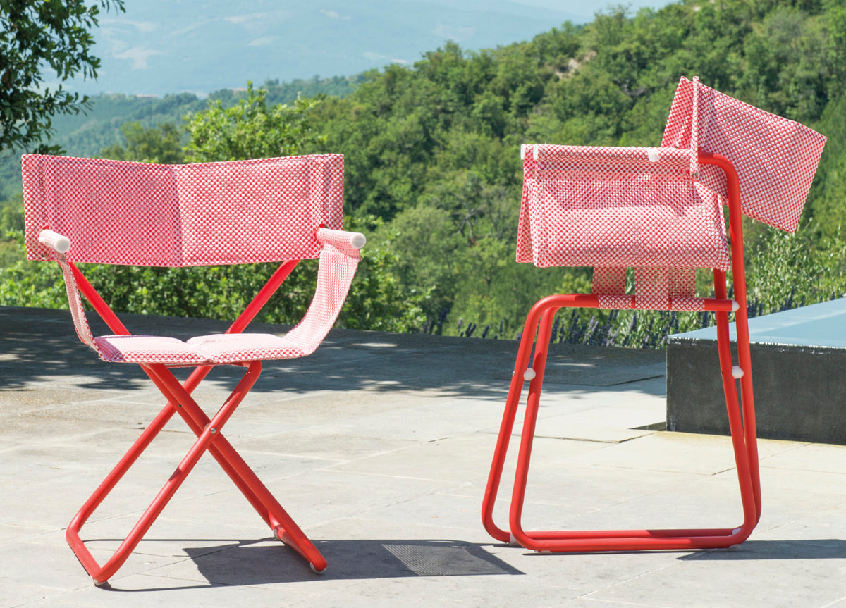Set Snooze Director's chair + Yard coffee table - Sapphire blue