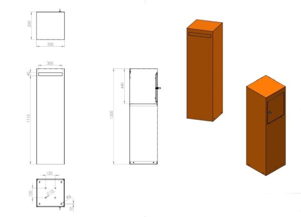 NOX post - Cortenstaal