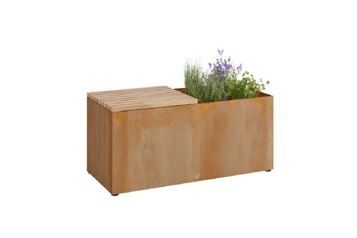 Herb Garden Bench - Corten