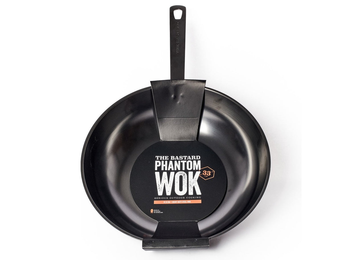 Phantom wok with handel carbon steel