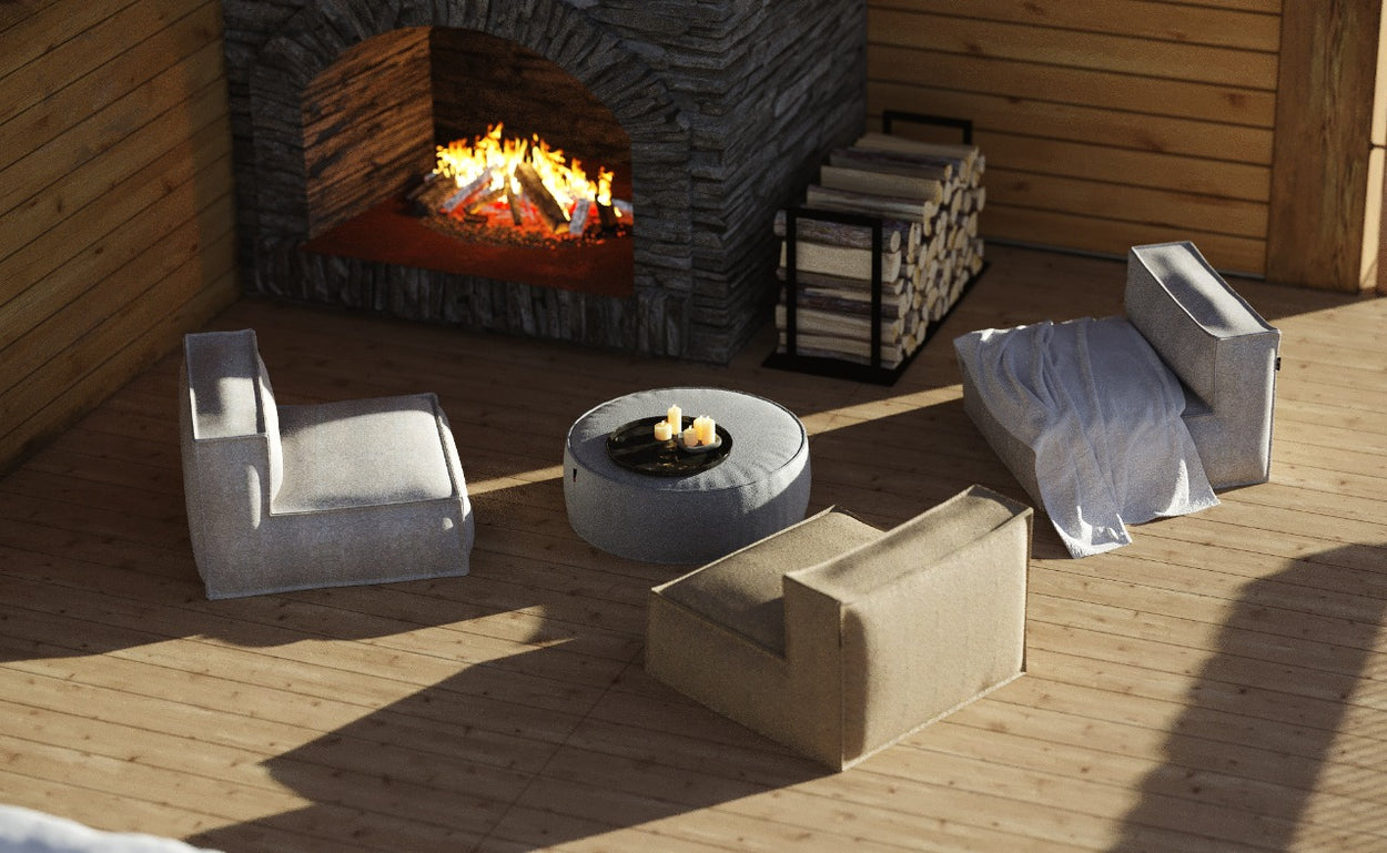 Silky Round pouf out/indoor