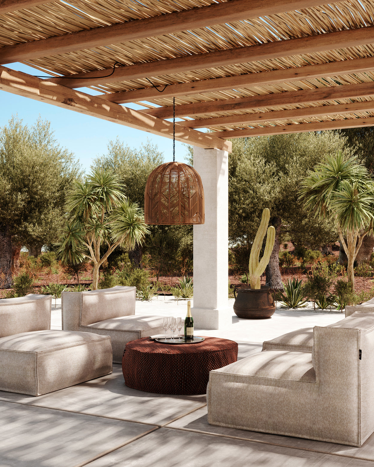 Silky Round pouf out/indoor