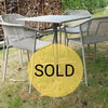 Set Darwin tafel 80x80 en Darwin armchair x4
