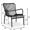 Set Loop lounge Chair, Loop footrest & Loop side table zwart