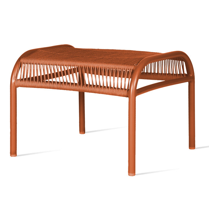 Set Loop lounge Chair, Loop footrest & Loop side table terracotta
