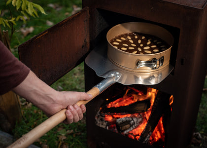 Pizza shovel met handvat