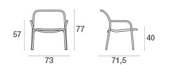 Yard Lounge chair Aluminium / 2 stuks