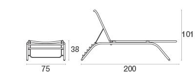 Yard Sunbed, Aluminium