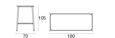 Yard hoge tafel Aluminium