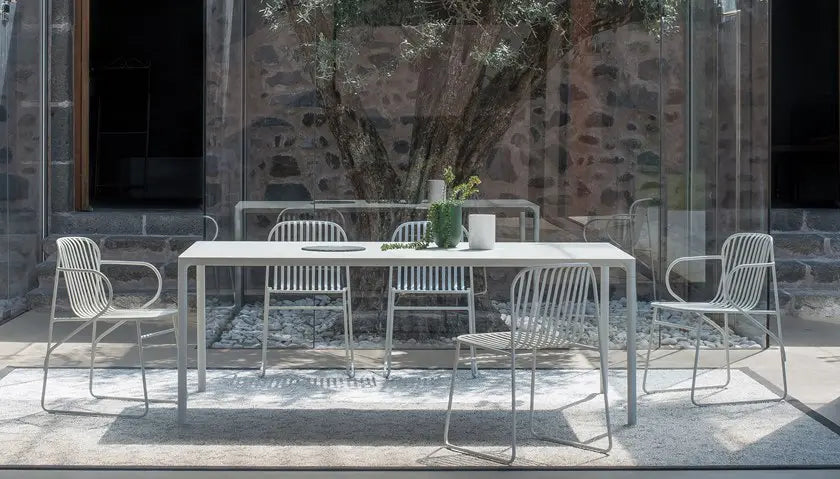 Set Terramare tafel 203x103 + Darwin armchair 4x + Darwin chair 4x