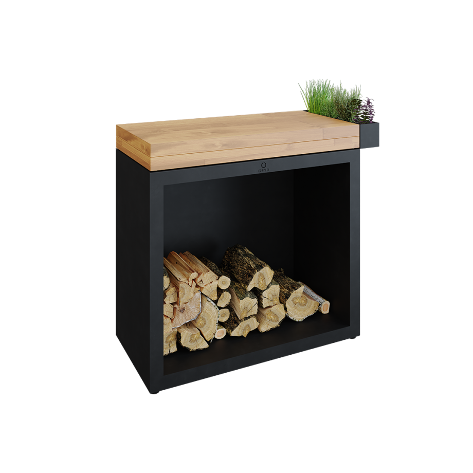 Butcher Block Storage 90 - Black