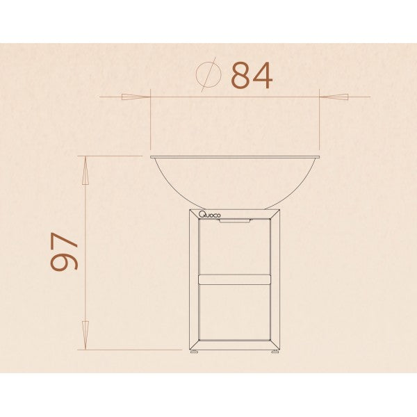 Piatto Medium 84cm - Corten