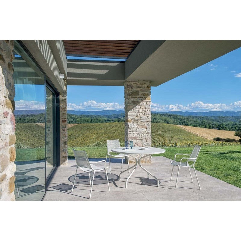 Set Cambi tafel rond Ø120 + x4 Round chair - White