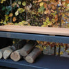 Houtopslag/tuinbank 120cm - Corten/Black