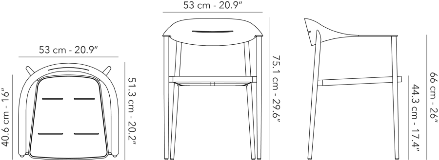 Kudos Bistro chair / 2 stuks