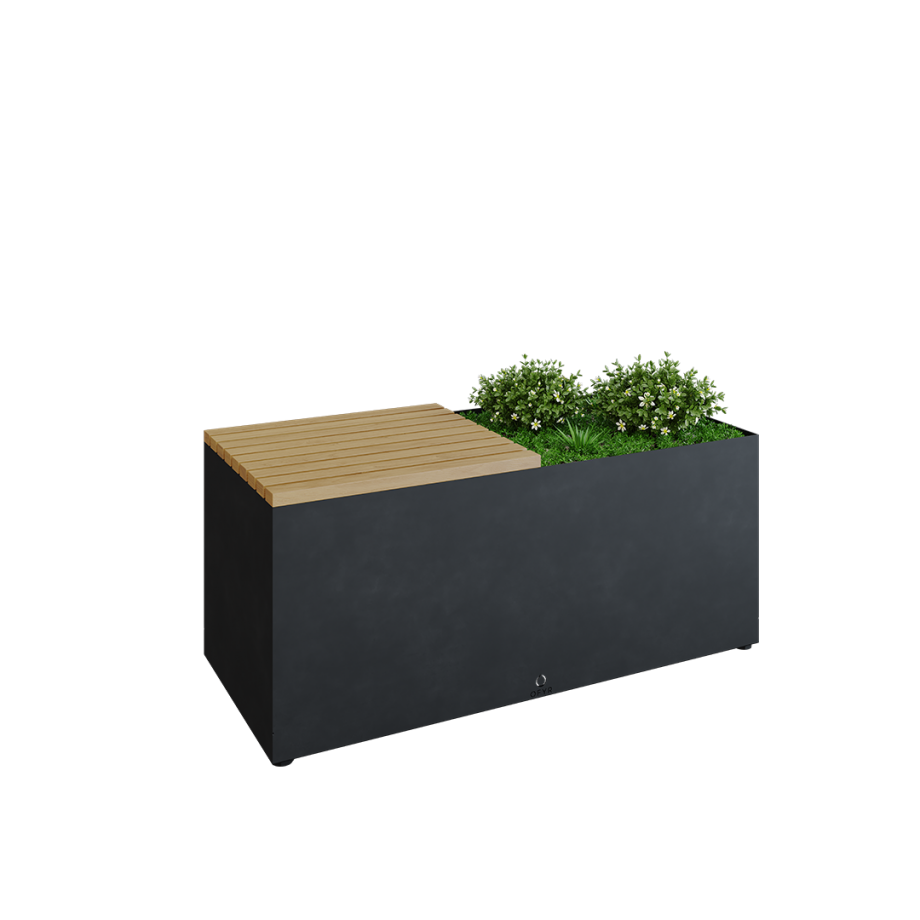Herb Garden Bench - Corten/Black
