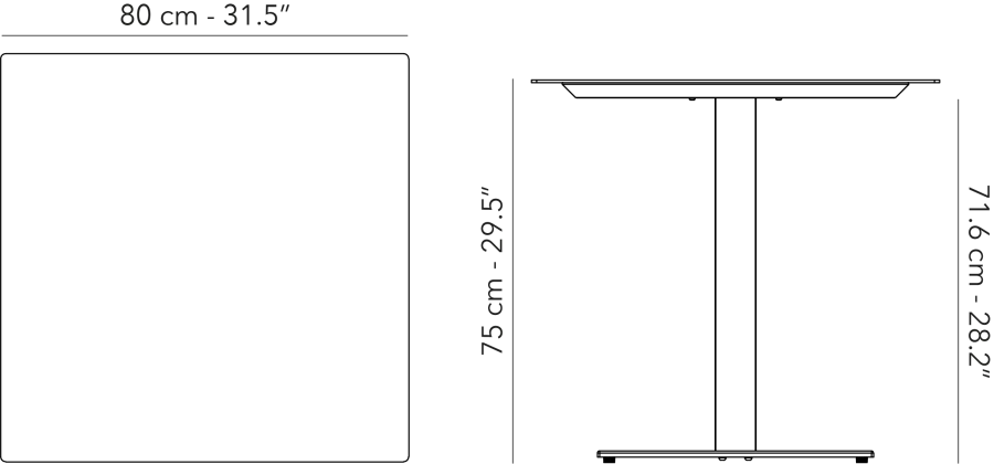 Kudos Bistro table square