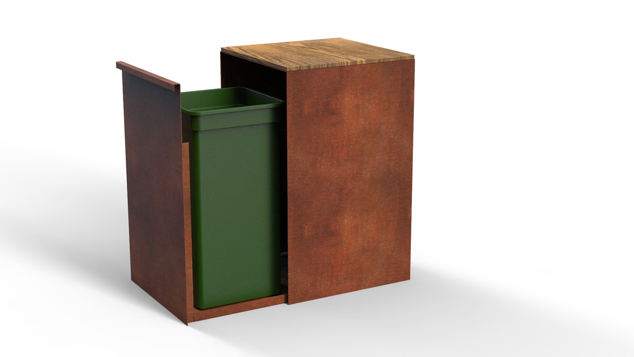 Afvalbak 70L enkel - 3 kleuren