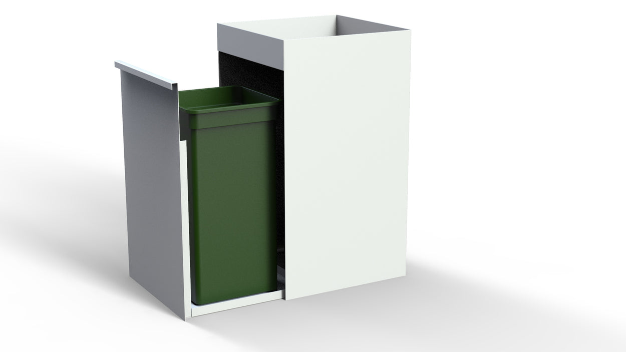 Afvalbak 70L enkel - 3 kleuren