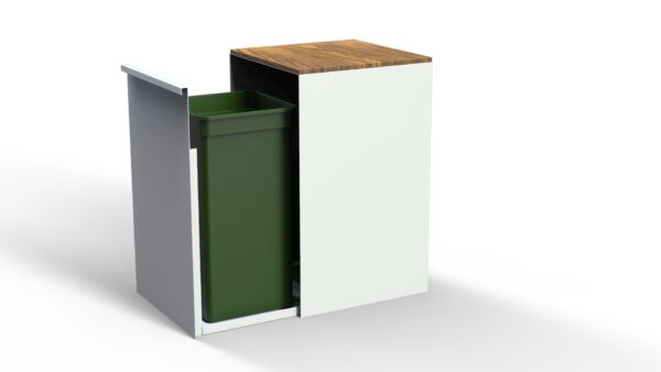 Afvalbak 70L enkel - 3 kleuren