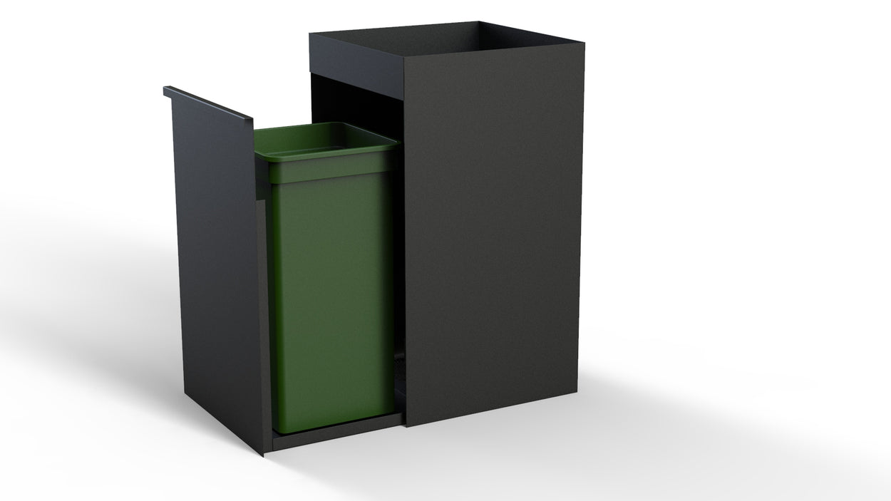 Afvalbak 70L enkel - 3 kleuren