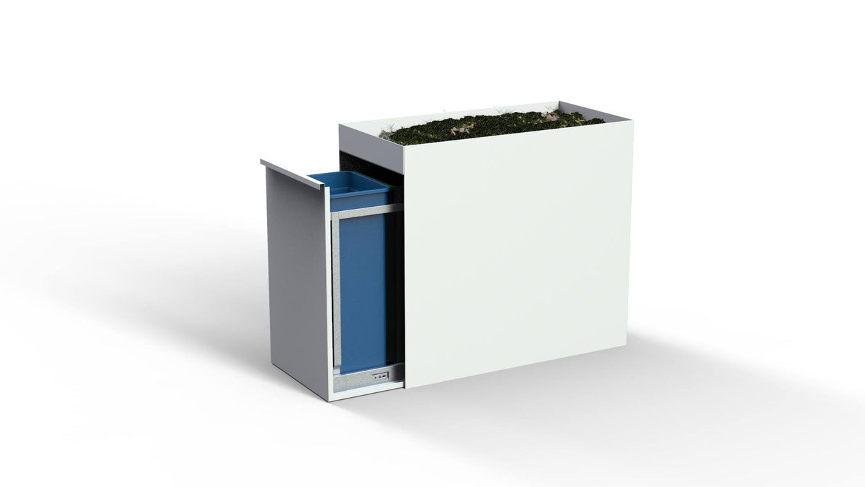 Afvalbak 70L dubbel - 3 kleuren