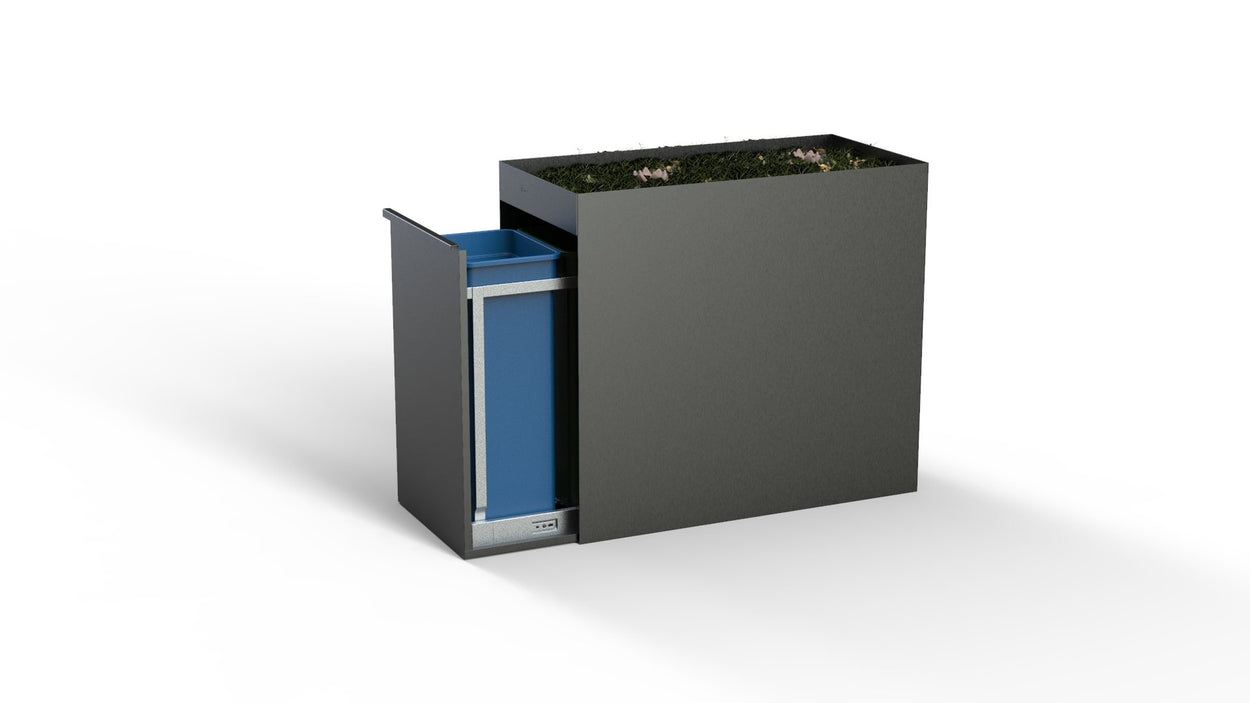 Afvalbak 70L dubbel - 3 kleuren