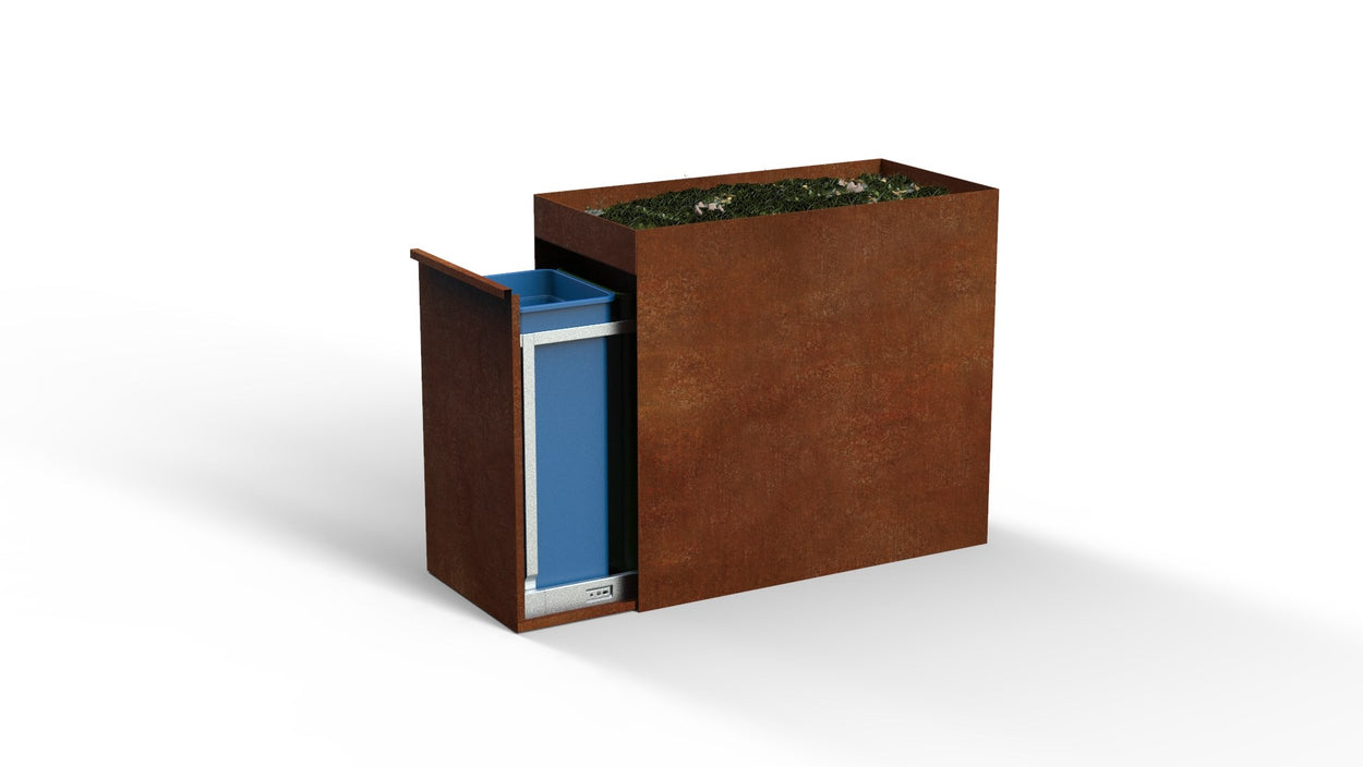 Afvalbak 70L dubbel - 3 kleuren