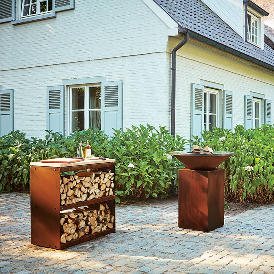 Wood Storage Dressoir - Corten