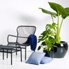 Set Loop lounge Chair, Loop footrest & Loop side table zwart