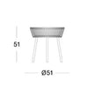 Set Loop lounge Chair, Loop footrest & Loop side table terracotta
