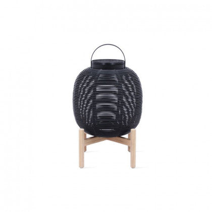 Tika Lantern - teak base Small