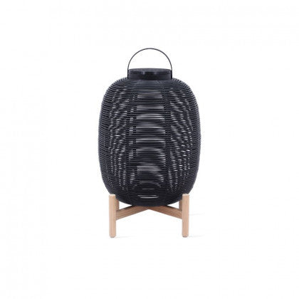 Tika Lantern - teak base Large
