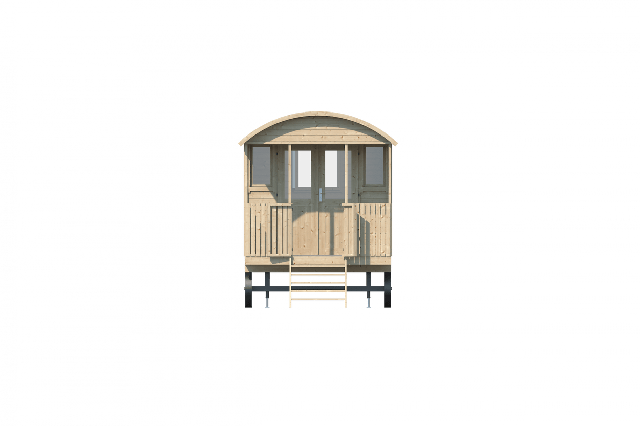 Pipowagen JIMMY XL 840cm incl. veranda bouwpakket