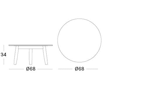 David Coffee table, Ø68