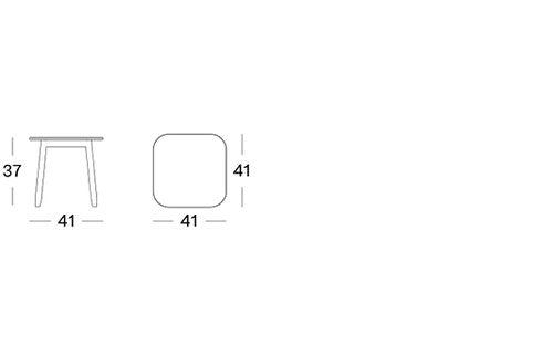 David Side table 41x41
