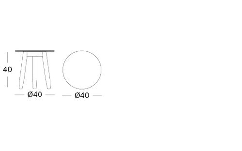 David Side table, Ø40