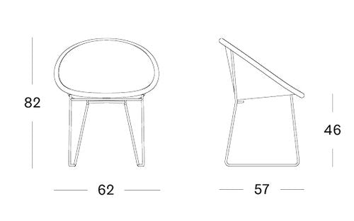Set Sphera bistro table Ø80 cm + Gipsy dining chair x2