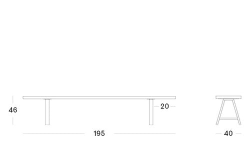 Set Matteo Dining table 215x100cm + Matteo Bench + Edgard dining chair x3
