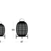Tika Lantern steel base Large