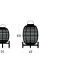 Tika Lantern - teak base Small