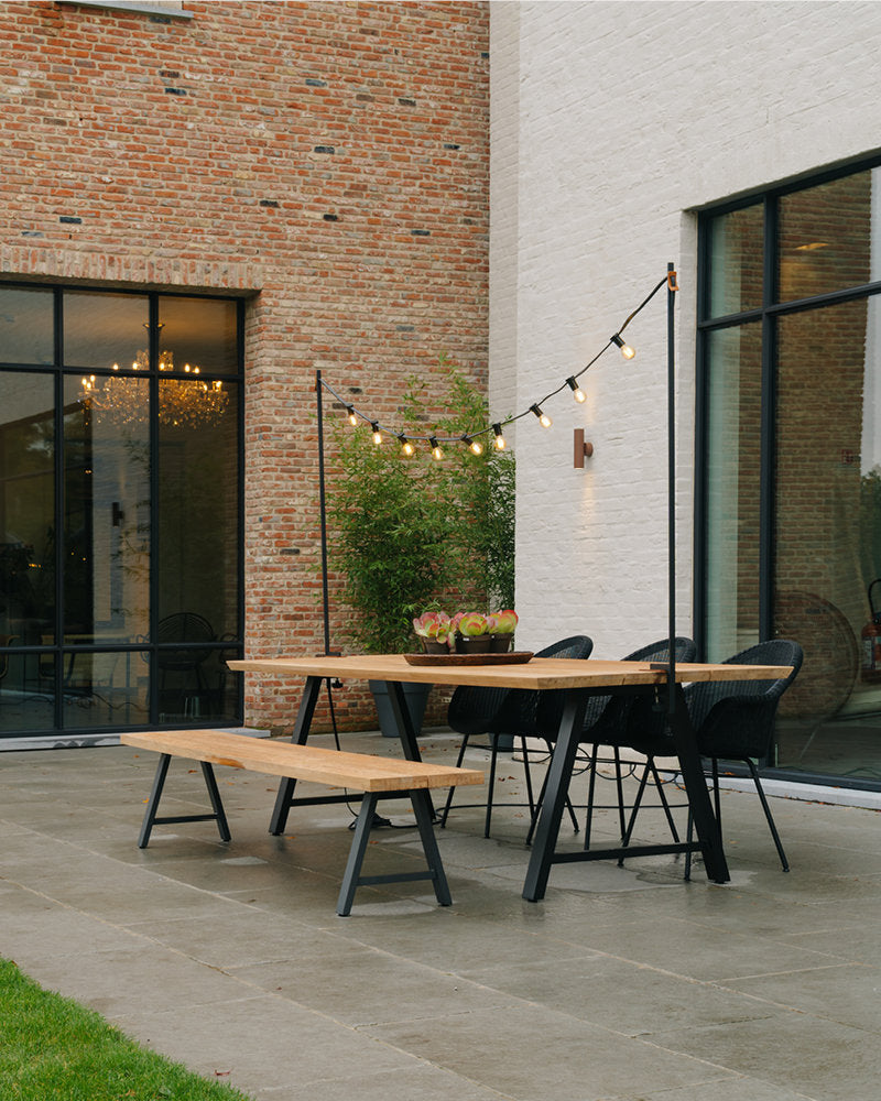 Set Matteo Dining table 215x100cm + Matteo Bench + Edgard dining chair x3