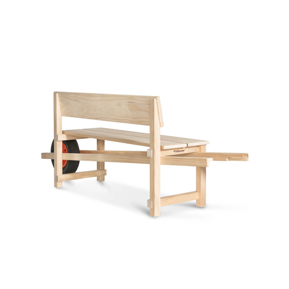 Wheelbench / Kruiwagenbank - Eiken Hout