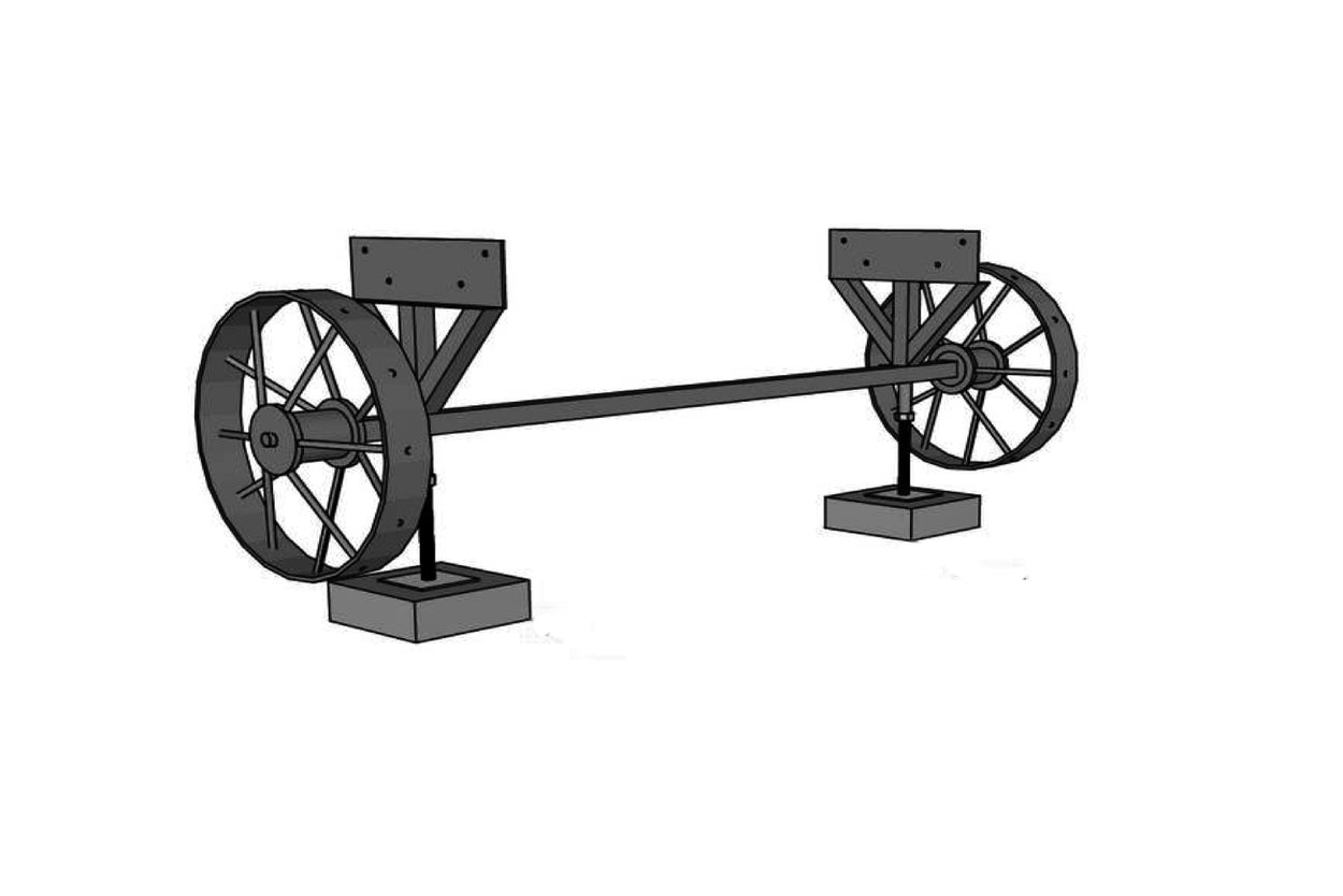 !NIEUW! Wielenset DAN niet-verrijdbaar / breedte 320cm