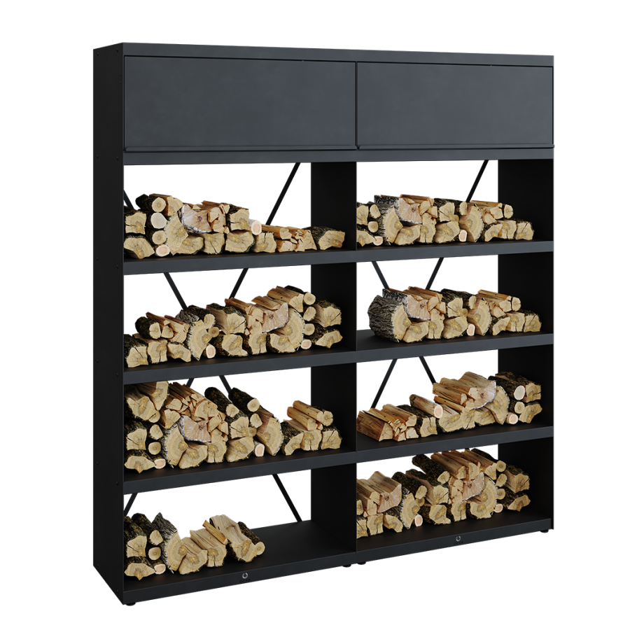 Wood Storage 200 - Corten/Black