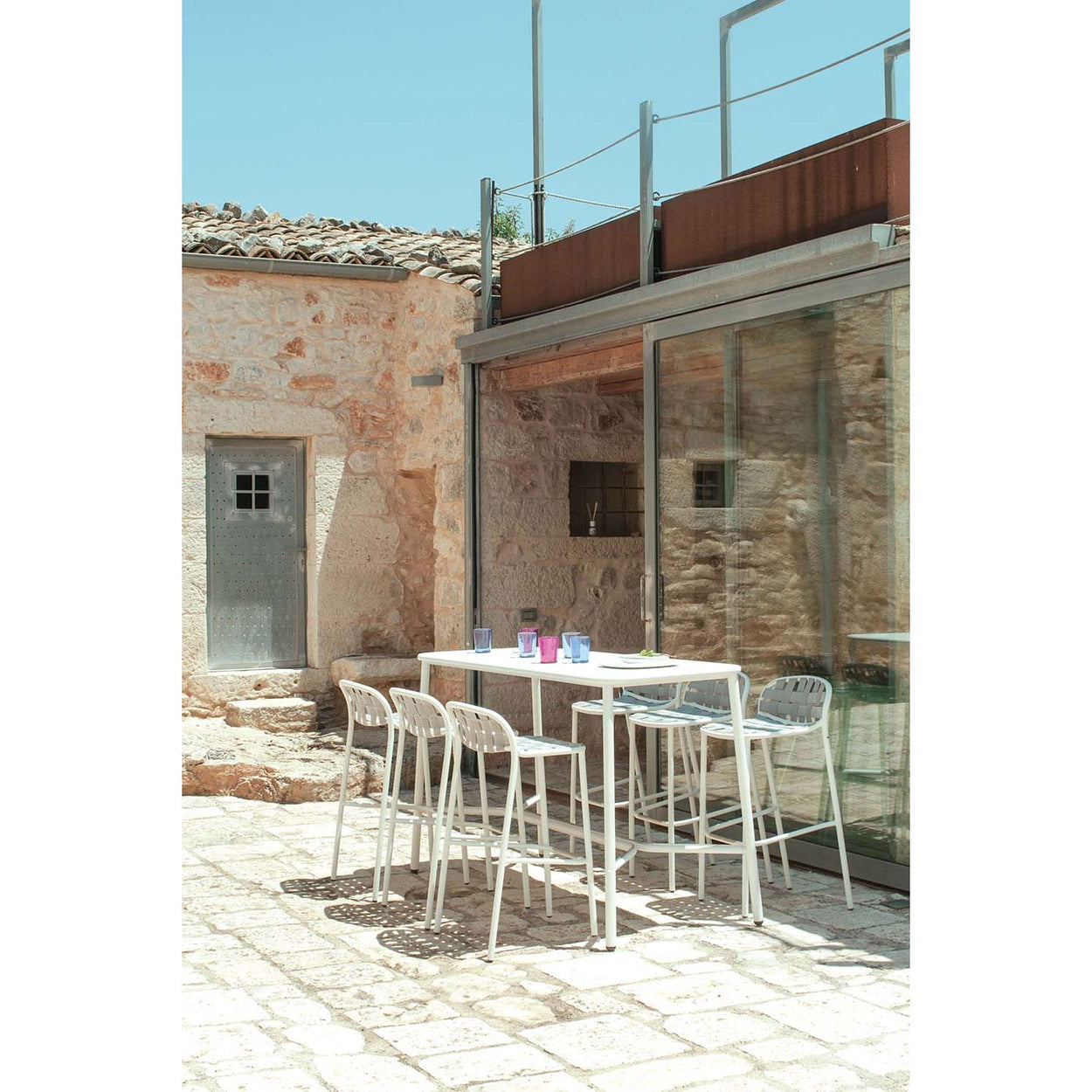 Yard hoge tafel Aluminium